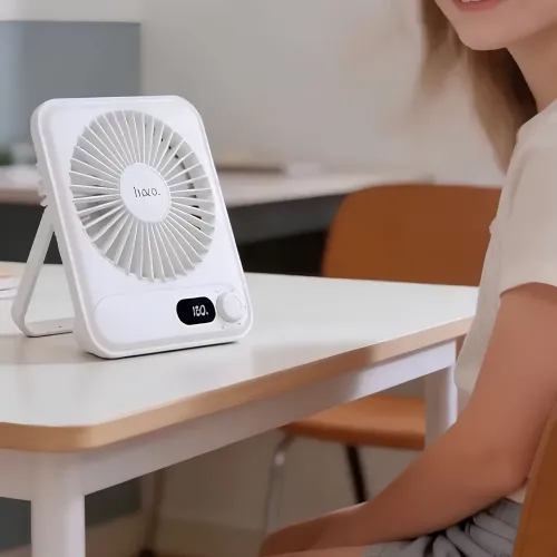 Hoco HX607 Slim Desktop Fan – Rechargeable Brushless Mini Fan